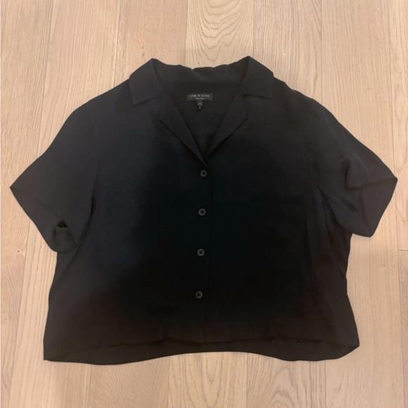 rag & bone Tops - Rag & Bone Black Silk Top